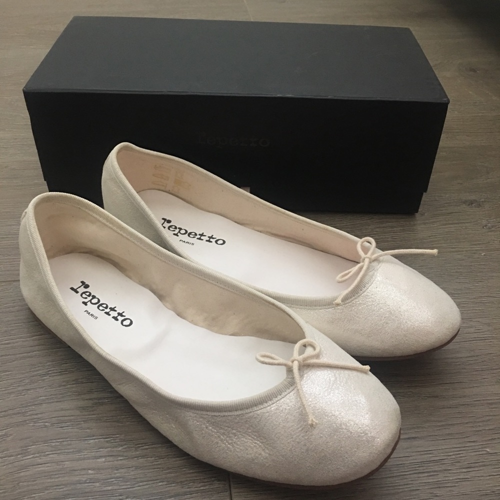 Repetto ballerina flat (metallic glitter goatskin)